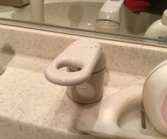 洗面蛇口レバー破損
